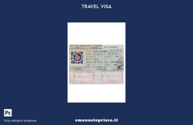 modello di visto d'ingresso per la Bielorussia in stile verificato